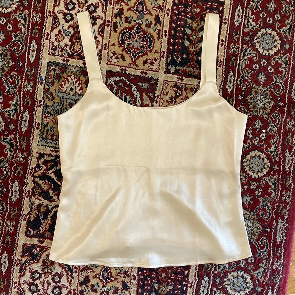 Reformation Ivory Silk Blouse